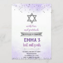 Recherche de mitzvah de batte invitations Violet