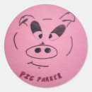 Recherche de humour animal autocollants Rose