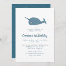 Recherche de narwhal invitations Bleu