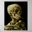 Recherche de crâne avec la cigarette posters Post impressionnisme