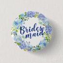 Recherche de et floral bleu badges Aquarelle
