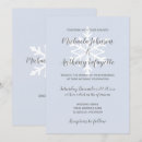 Recherche de flocon de neige mariage invitations Bleu poussiéreux