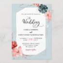Recherche de gris corail mariage invitations Aquarelle