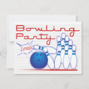 Recherche de party horizontales 11x14 invitations Bowling