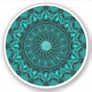 Recherche de blanc turquoise autocollants Rond