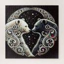 Recherche de ours blanc puzzles Noir et blanc