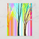Recherche de arbre abstrait cartes postales Aquarelle