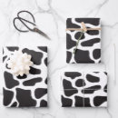 Recherche de vache noire et blanche papier cadeau Motif
