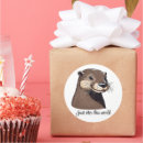 Recherche de loutre mignonne autocollants Ludique