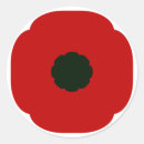 Recherche de pavots autocollants Rouge