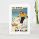 Recherche de skiing vœux cartes Vintage
