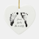 Recherche de empreintes de pas de bébé ornements Baby shower