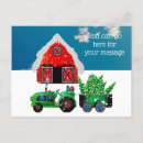 Recherche de tracteur rouge cartes postales Rustique