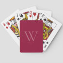 Recherche de bourgogne jeux de cartes Monogrammé