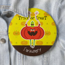 Recherche de motif noir et orange badges Citrouille