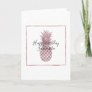 Recherche de ananas anniversaire cartes Rose