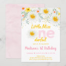 Recherche de daisy 1ans anniversaire invitations Petite miss onederful