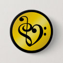 Recherche de coeur de musique badges Clef