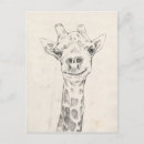 Recherche de portrait girafe cartes postales Dessin