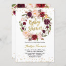Recherche de marsala baby shower invitations Floral