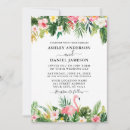 Recherche de tropical flamingo mariage invitations Moderne