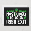 Recherche de irlandaises invitations Leprechaun