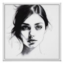 Recherche de dessin de visage fille Minimaliste