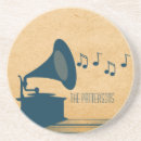 Recherche de notes musicales dessous de verres Vintage