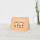 Recherche de drôle singe vœux cartes Kawaii