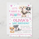 Recherche de paw invitations À l'anniversaire du chiot
