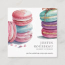 Recherche de macaron français cartes visite Customer