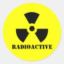 Recherche de signe de danger autocollants Radioactif