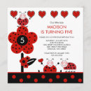 Recherche de rouge de coccinelle anniversaire invitations Fleur