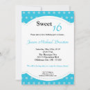 Recherche de de polkadot anniversaire invitations Bleu
