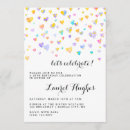 Recherche de coeur coloré invitations Moderne