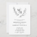 Recherche de laurel invitations Monogramme