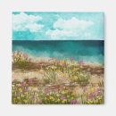 Recherche de bord de la mer magnets Aquarelle