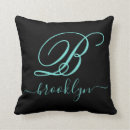 Recherche de turquoise et noir coussins Pour elle