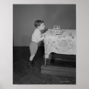 Recherche de nourriture vintage posters Noir et blanc