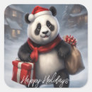 Recherche de panda noël autocollants Ours de panda