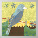 Recherche de oiseaux sur un fil posters Design