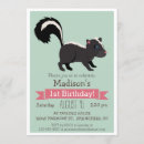 Recherche de skunk invitations Mignon