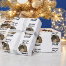 Recherche de loup sauvage papier cadeau Gris