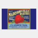 Recherche de fraise rectangles autocollants Fraises