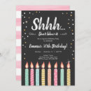 Recherche de shhh anniversaire invitations Anniversaire de surprise