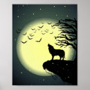 Recherche de loup de nuit posters Illustration