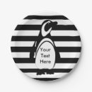 Recherche de plats de pingouin assiettes en papier Rayé