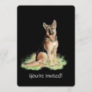 Recherche de chien berger allemand invitations Aquarelle