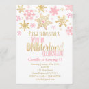 Recherche de winter one derland invitations Flocons de neige