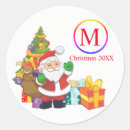 Recherche de dessin père noël autocollants Rouge